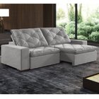 Sofá 5 Lugares Retrátil E Reclinável Trento  Prata