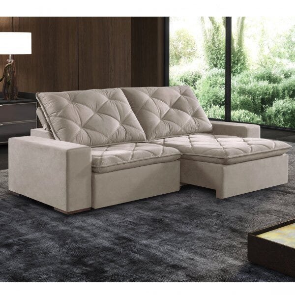 Sofá 5 Lugares Retrátil E Reclinável Trento Estofados Ferrari