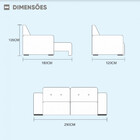 Sofá 5 Lugares Retrátil E Reclinável Veludo Elegant 2,90m Mun