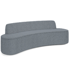 Sofá 5 Lugares Sala De Estar Cancún D02 Bouclê Cinza Escuro 3