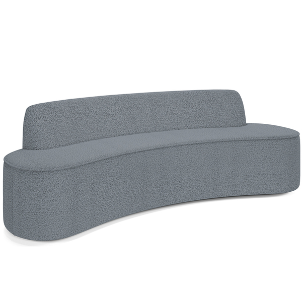 Sofá 5 Lugares Sala De Estar Cancún D02 Bouclê Cinza Escuro 3