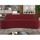 Sofá 5 Lugares Sala De Estar Cancún D02 Veludo Marsala 300 Cm