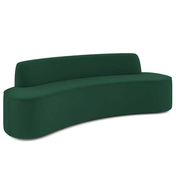 Sofá 5 Lugares Sala De Estar Cancún D02 Veludo Verde Musgo 30