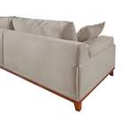 Sofá 5 Lugares Snow Suede Bege 280 Cm