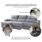 Sofa 6 Lugares 290cm Retratil E Reclinavel Munique Cinza