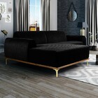 Sofá 6 Lugares Com Chaise Esquerdo Para Sala Molino 350cm D02