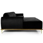 Sofá 6 Lugares Com Chaise Esquerdo Para Sala Molino 350cm D02