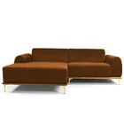 Sofá 6 Lugares Com Chaise Esquerdo Para Sala Molino 350cm D02