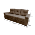 Sofá 6 Lugares Dallas Living Marrom