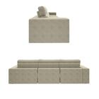 Sofá 6 Lugares Net Reale Assento Retrátil E Reclinável Suede