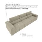 Sofá 6 Lugares Net Reale Assento Retrátil E Reclinável Suede