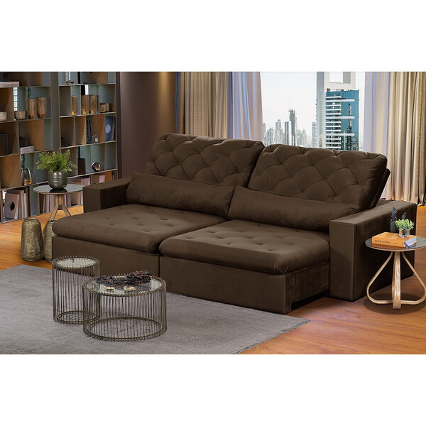 Sofá 6 Lugares Rio Branco Modular 2.90 Mt Retrátil E Reclináv