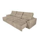 Sofá 6 Lugares Roma Retrátil E Reclinável Suede Amassado -