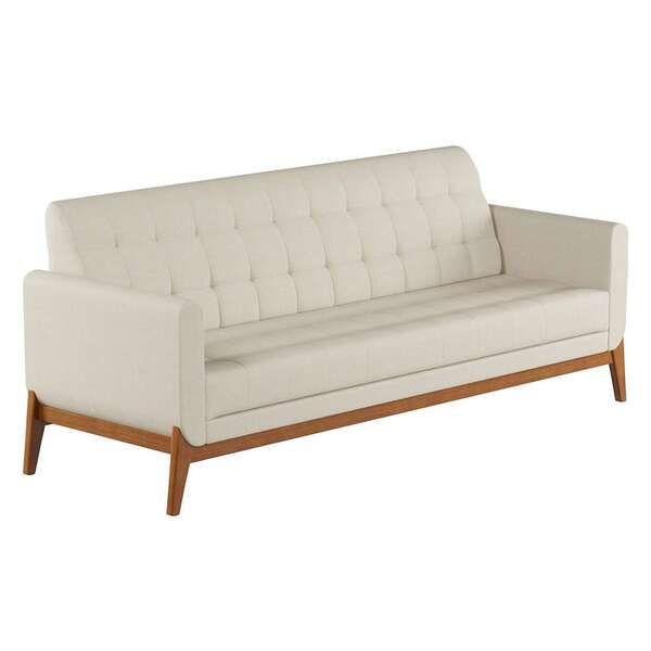 Sofá  3 Lugares Brooks Linho Areia 230 Cm