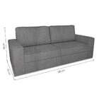 Sofá  3 Lugares Eden Linho Cimento 180 Cm