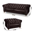 Sofá + Poltrona Chesterfield Arte Estofados Viena Corino Marr