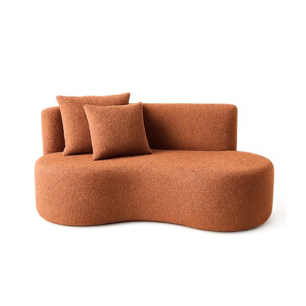 Sofá  Decorativo Curvo Orgânico Nature Gaia Boucle - Montanar