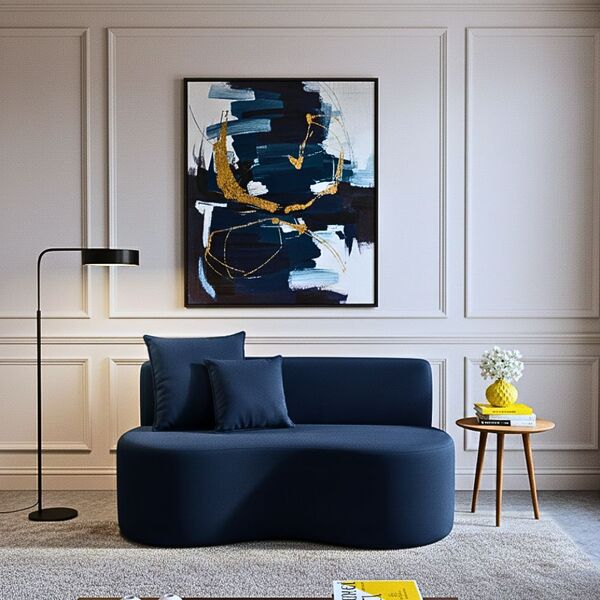 Sofá  Decorativo Curvo Orgânico Nature Gaia Suede - Montanari