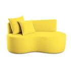 Sofá  Decorativo Curvo Orgânico Nature Gaia Suede - Montanari