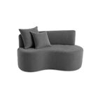 Sofá  Decorativo Curvo Orgânico Nature Gaia Suede - Montanari