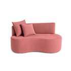 Sofá  Decorativo Curvo Orgânico Nature Gaia Suede Rosa - Mont