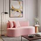 Sofá  Decorativo Curvo Orgânico Nature Gaia Suede Rosê - Mont