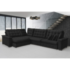 Sofá  Manchester 2.63x3.83m De Canto, Retrátil E Reclinável -