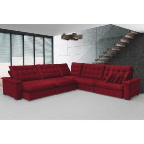 Sofá  Manchester 3.83mx3.83m De Canto, Retrátil E Reclinável