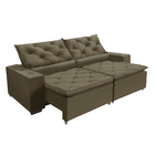 Sofá  Monaco Retratil E Reclinavel 2,32 Mts Suede Capuccino C