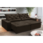 Sofá  Sevilha Retratil E Reclinavel 2,32 Mts Suede Marrom Car