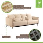 Sofa Acacia 3 Lugares Mm Top 180cm Molas Bonel Bege
