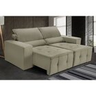 Sofá Alamo 2,02 M Retrátil Reclinável Suede Castor
