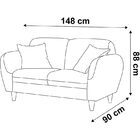 Sofá Aléxia 2 Lugares - Linoforte - Azul