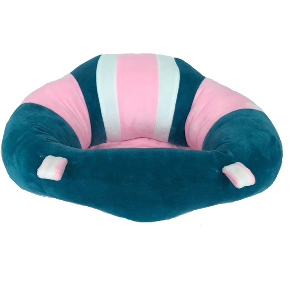 Sofá Almofada Poltrona Pelúcia Rosa E Verde Baby