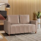 Sofá Amelie 2 Lugares Em Suede Yescasa   Castor