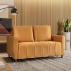 Sofá Amelie 2 Lugares Em Veludo Yescasa Amarelo