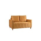 Sofá Amelie 2 Lugares Em Veludo Yescasa Amarelo