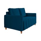 Sofá Amelie 2 Lugares Em Veludo Yescasa Azul