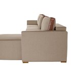 Sofá Amsterdã 4 Lugares Bouclê 3,90m  Bege