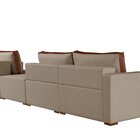 Sofá Amsterdã 4 Lugares Bouclê 3,90m  Bege