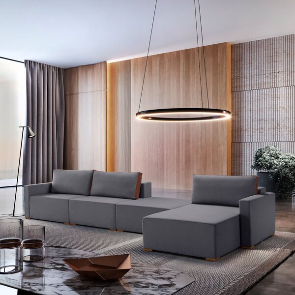 Sofá Amsterdã 4 Lugares Veludo 3,90m