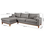 Sofá Amsterdã Living Com Chaise Em Linho Essencial Estofados