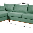 Sofá Amsterdã Living Com Chaise Em Linho Essencial Estofados