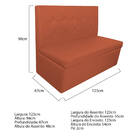 Sofá Anabela Suede Terracota - Amarena Móveis