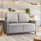 Sofá Angela 2 Lugares Em Veludo Yescasa Cinza