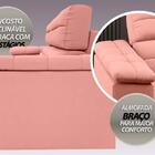 Sofá Apollo 2,00m Assento Retrátil E Reclinável Velosuede Ros