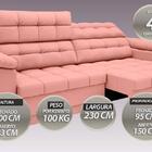 Sofá Apollo 2,30m Assento Retrátil E Reclinável Velosuede Ros