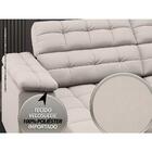 Sofá Apollo 2,30m Retrátil E Reclinável Velosuede Areia - Net