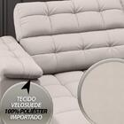 Sofá Apollo 2,30m Retrátil E Reclinável Velosuede Areia - Net
