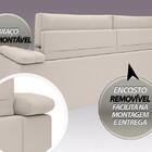 Sofá Apollo 2,30m Retrátil E Reclinável Velosuede Areia - Net